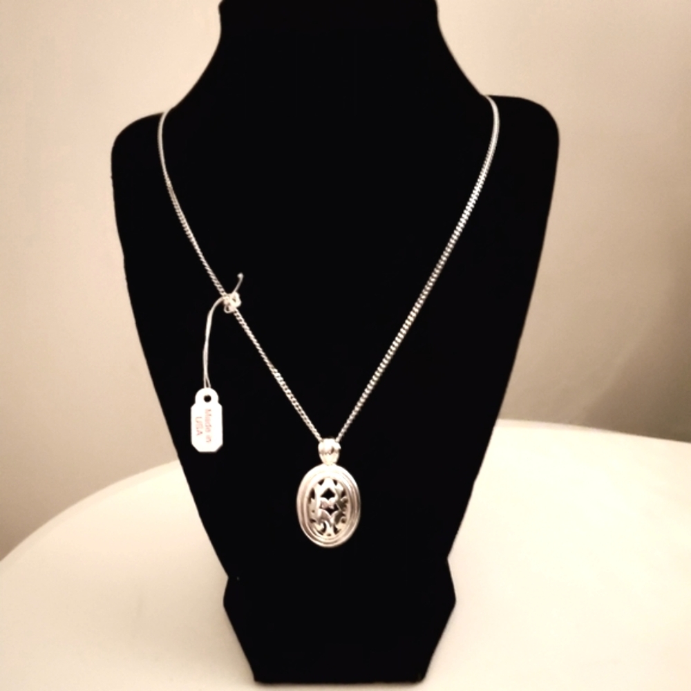 Vintage 1970's Silver-tone Pendant with Chain